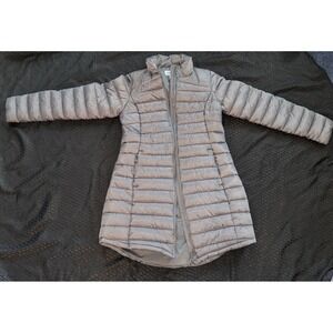 NWOT L365 Port Authority Ladies Horizon Puffy Long Jacket Gray Medium M Puffer